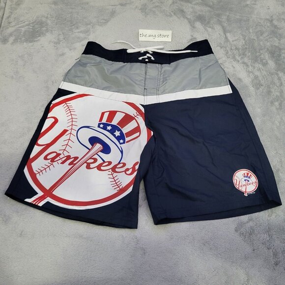 G-III Sports by Carl Banks Other - G-III by Carl Banks Navy New York Yankees Logo Sea Wind Swim Shorts Men's Sz M